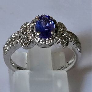SNJ Tanzanite And White Topaz Ring